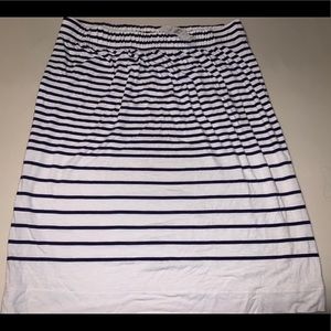 Navy blue and white skirt